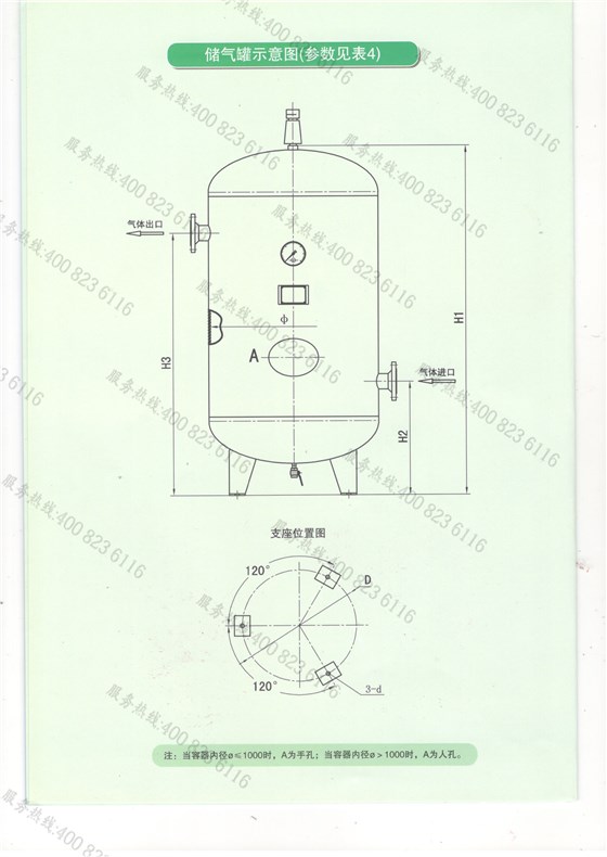 申江储气罐产品参数5